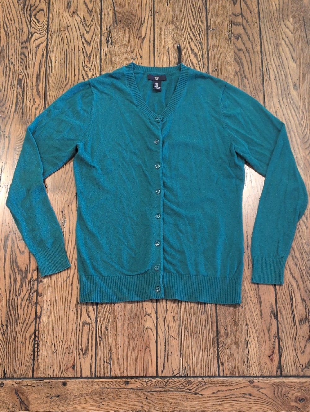 Gap Button Cardigan Sweater Teal Green Women's Medium